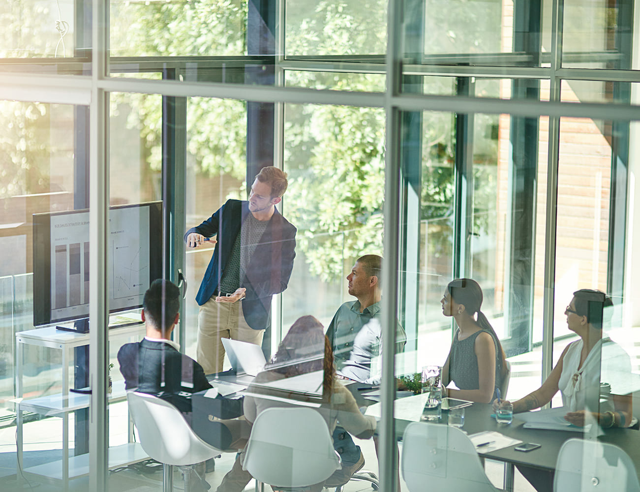 Sales-Driven Organisation - A group of employees having a meeting