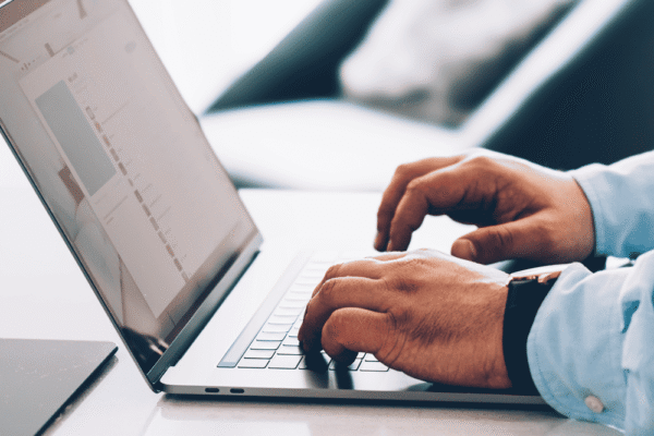 SEO for Small Business - Man browsing on his laptop